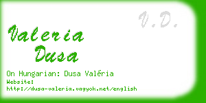 valeria dusa business card