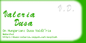 valeria dusa business card